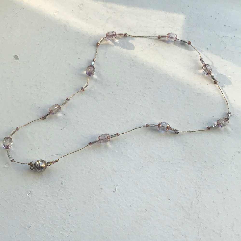Amethyst beaded necklace